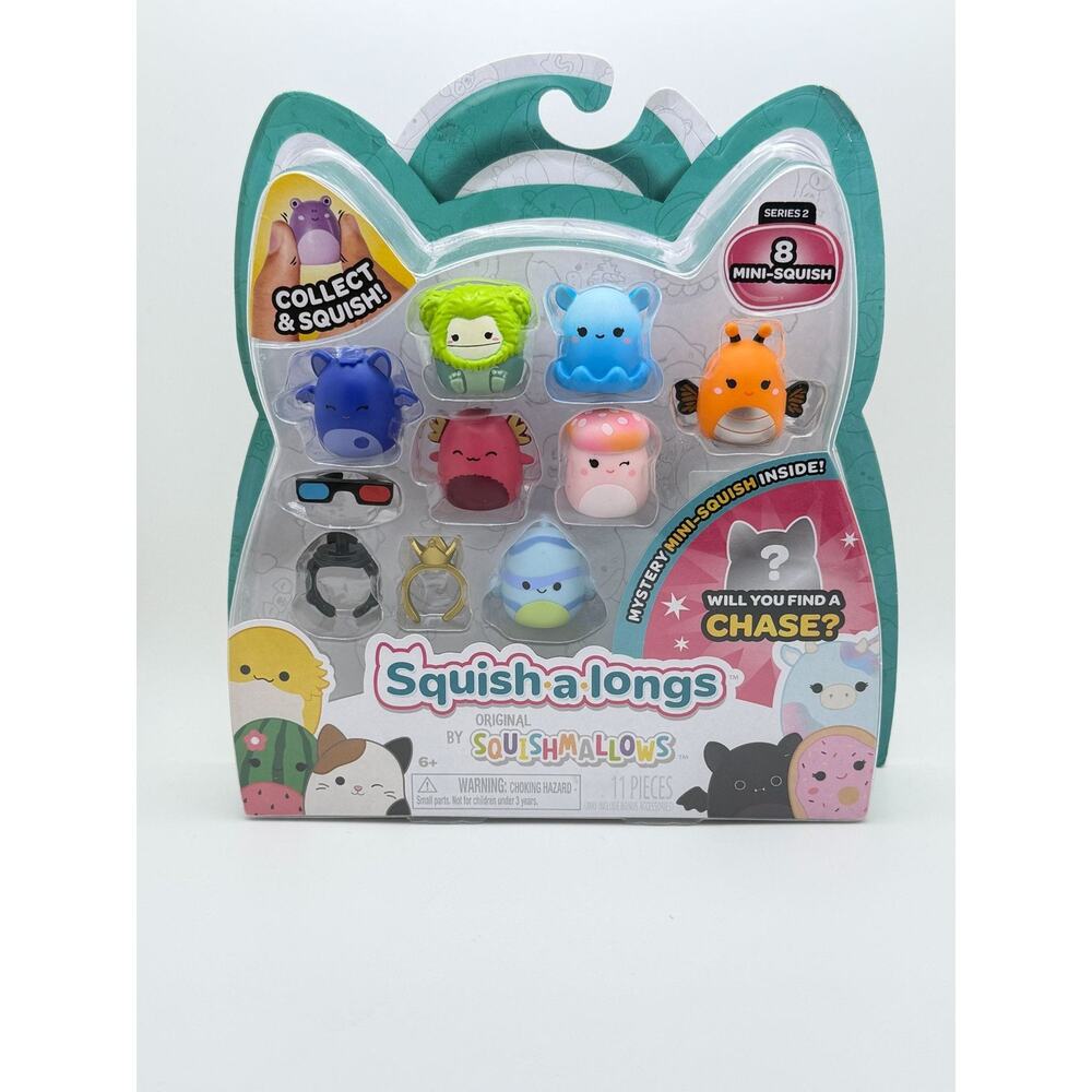 Squish-A-Longs Series 2 Mini Squish By Squishmallows Includes 8 Collectible Figu